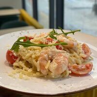 Лапша сливочная с Креветкой в Координаты