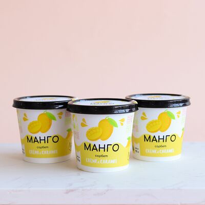 Сорбет манго в Натуральное мороженое Creme & Caramel по цене 242 ₽