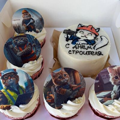 Набор бенто торт и капкейки 5 шт. в Cocodor по цене 3690 ₽