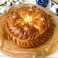 Пирог Филадельфия с семгой в ГлавПирог