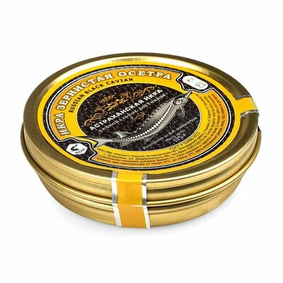 Икра осетровая зернистая пастеризованная Раскат в Азбука Вкуса Экспресс Меню по цене 8145 ₽