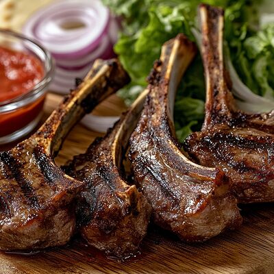 Шашлык из бараниныв У Вольфовича по цене 999 ₽