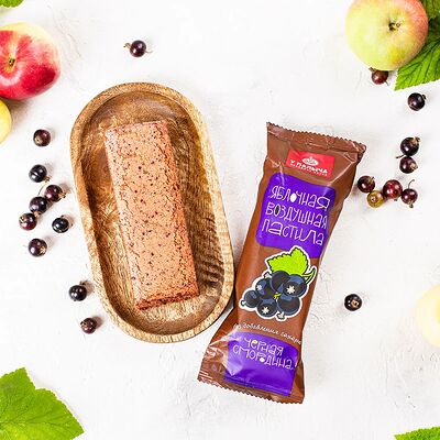 Пастила яблочная воздушная без добавления сахара с черной смородиной в У Палыча. С пылу, с жару! по цене 137 ₽