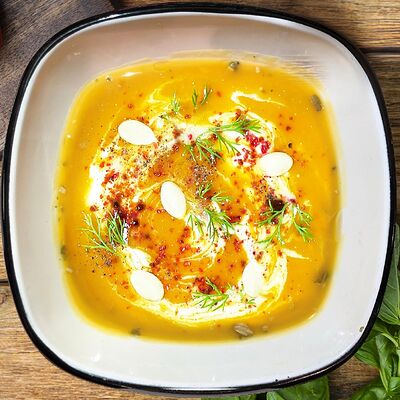 Суп тыквенный в Tomatino Пиццерия по цене 415 ₽