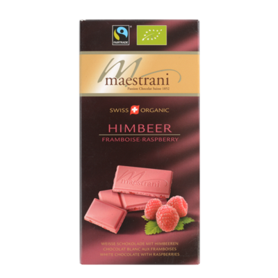 Шоколад белый с малиной, Maestrani в Азбука Вкуса Экспресс Меню по цене 392 ₽