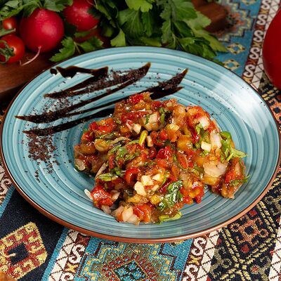 Салат Мангал в Кафе Сим-Сим по цене 530 ₽