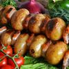 Картофель на мангале с салом в Мясо по цене 250
