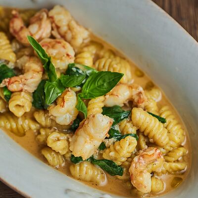 Паста с креветками и шпинатомв ROMO по цене 1050 ₽