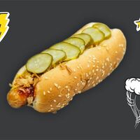 Хот-дог с куриной колбаской в AT FELIX