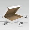 Коробка для пиццы 25 х 25 х 4.5 см, из микрогофрокартона трехслойного, самосборная белая, 50 шт. в Ченто пицца М7 по цене 3550