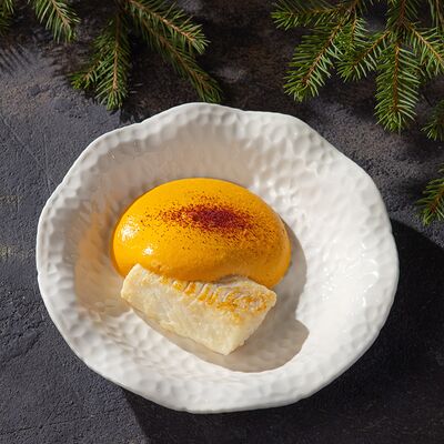 Треска с овощным муссом в Пилигрим по цене 790 ₽