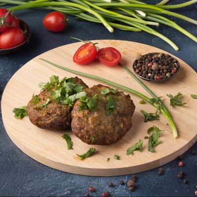 Котлета восточная с гарниромв Узбекская кухня по цене 530 ₽