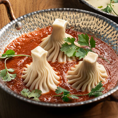 Хинкали с томатным соусом в ЮжанеГорожане по цене 578 ₽