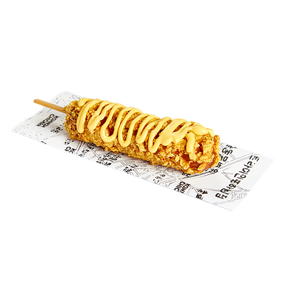 Корн-дог Сырный в кукурузных хлопьях в KANNAM CHICKEN по цене 404 ₽