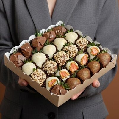 Клубника в шоколаде Bills 20-25 шт. в Luna-Клубника в шоколаде по цене 5990 ₽