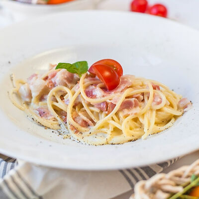 Спагетти Карбонара в Квартира 162 по цене 750 ₽