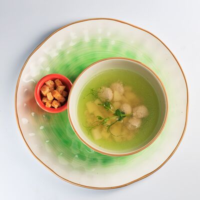 Супчик с фрикадельками в Семейный ресторан Tiki&Taki по цене 300 ₽