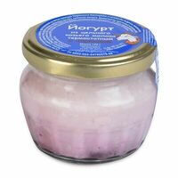 Йогурт из цельного козьего молока 2,8-5,5% с черникой, фермерское хозяйство Виренея, Московская область, Бзмж в Азбука Вкуса Экспресс Меню