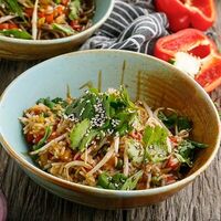 Рис с овощами в Баклажан в ТЦ 