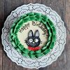 Бенто-торт с чёрным котиком и надписью Happy Birthday в Marys Cakes по цене 1990