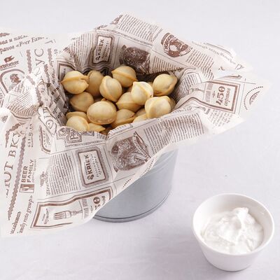 Детские мини-пельмешки жареные со сметаной в Шато Винтаж по цене 390 ₽