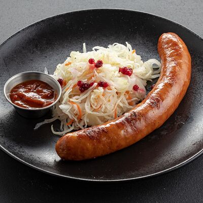 Краинская колбаска с квашеной капустой в Jager restopub по цене 860 ₽