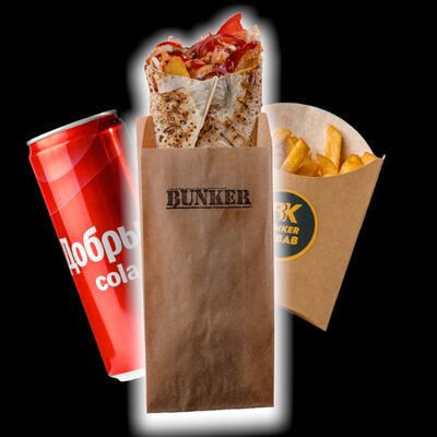 Большое классическое комбо в Bunkerkebab по цене 460 ₽