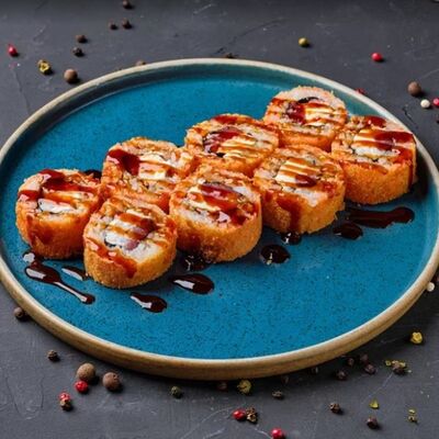 Ролл горячий с тунцом и креветкой в Mesto Sushi & Grill по цене 670