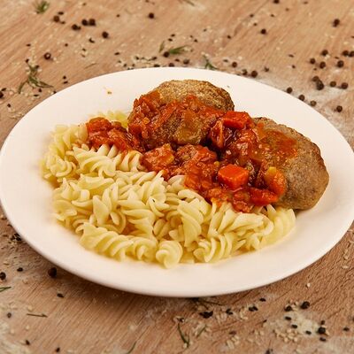 Макароны с котлетамив Вкус Дагестана по цене 560 ₽