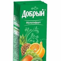 Сок Добрый мультифруктовый в Ночь, улица, фонарь