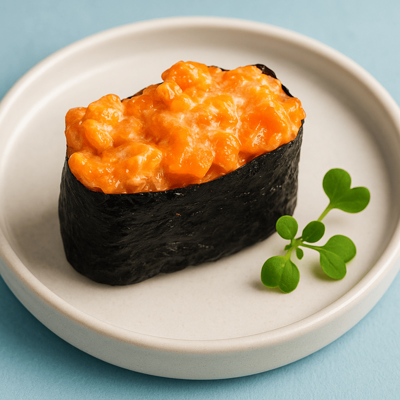 Гункан с лососем в Sushi Family по цене 402 ₽