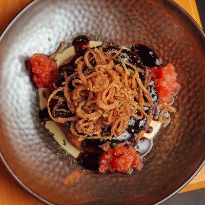 Бифштекс с картофельным крокетомв Ленинградский Экспресс по цене 870 ₽