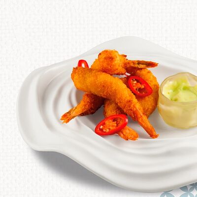 Хрустящие креветки с соусом сладкий васабив Ofris по цене 1590 ₽