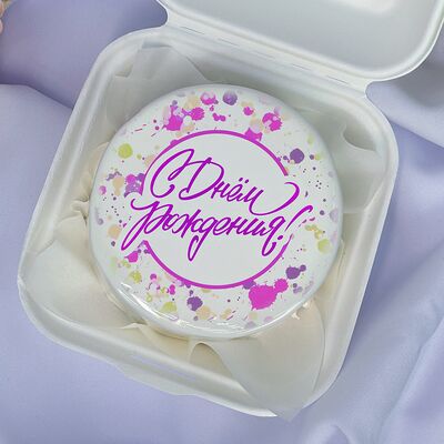 Бенто-торт на день рождения розовыйв Tort4u по цене 1590 ₽