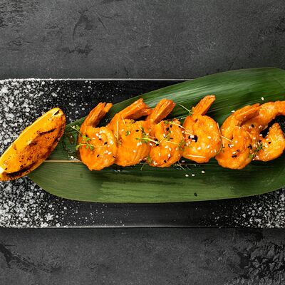 Креветки в апельсиновом кимчи в Tre/Quarti по цене 880 ₽