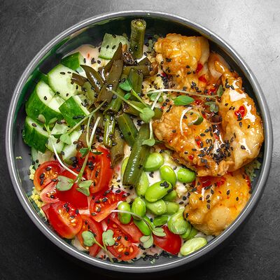 Поке-боул с курицей темпура в Palmer по цене 520 ₽