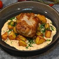 Шыртанчики тушеные с запеченным картофелем в Чапай