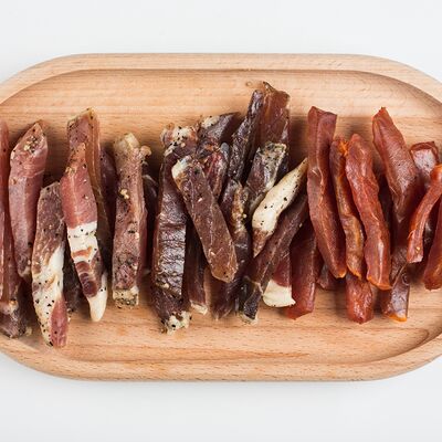 Вяленые мясные ломтики в Градус Баллинга по цене 680 ₽