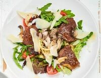 Салат с телячьими щечками в Чентуриппе