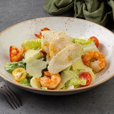 Цезарь с креветками в Пепе Неро по цене 1000 ₽