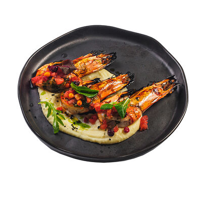 Королевские Креветки с мочеными ягодами в ИТЛЕ Стейк-кафе Halal по цене 1535