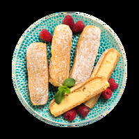 Пирожное Эклер с ванильной начинкой обсыпной от шеф-кондитера Ав в Азбука Вкуса Экспресс Меню