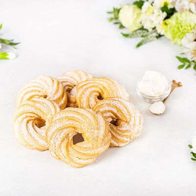 Творожные кольца оригинальные пирожные в У Палыча. С пылу, с жару! по цене 431 ₽