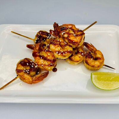 Шашлычки из креветок в Суши NEW Пицца по цене 455 ₽