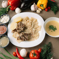 Хинкал Дагестанский с говядиной в Тирзини