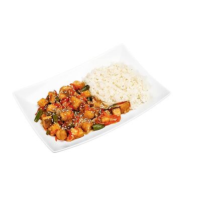 Окунь в кисло-сладком соусе с овощами в СушиWok по цене 311