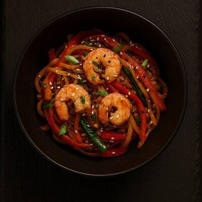 Удон с креветкой в Rollik по цене 469 ₽