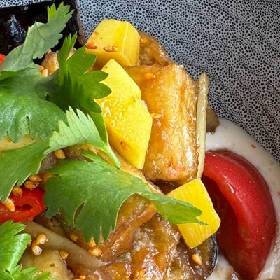 Теплый салат с баклажанами в Июль по цене 770 ₽