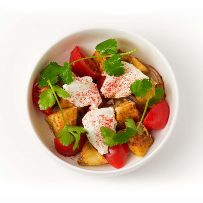 Баклажаны и отжатый мацони в Saperavi Cafe по цене 799 ₽