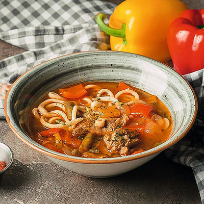 Суп Лагман в Баклажан в ТЦ 